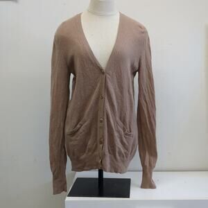 Equipment Femme Cashmere tan cardigan size Small